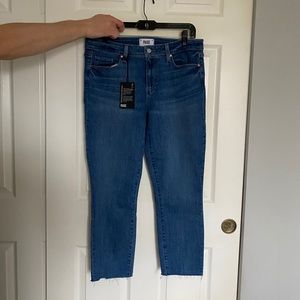 NWT Paige Skyline Skinny Crop Gemini W/Freehand Hem 31